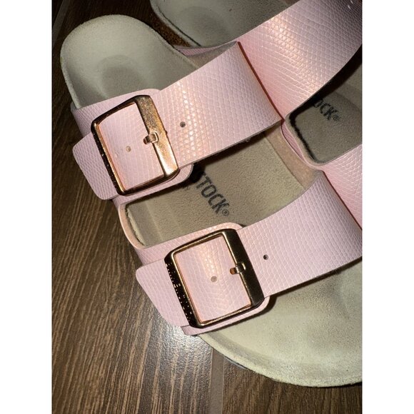 Birkenstock Arizona Birko-Flor Embossed Pink Women's size 39 US 8-8.5 - Picture 3 of 8